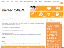 Tablet Screenshot of ineedtovent.com